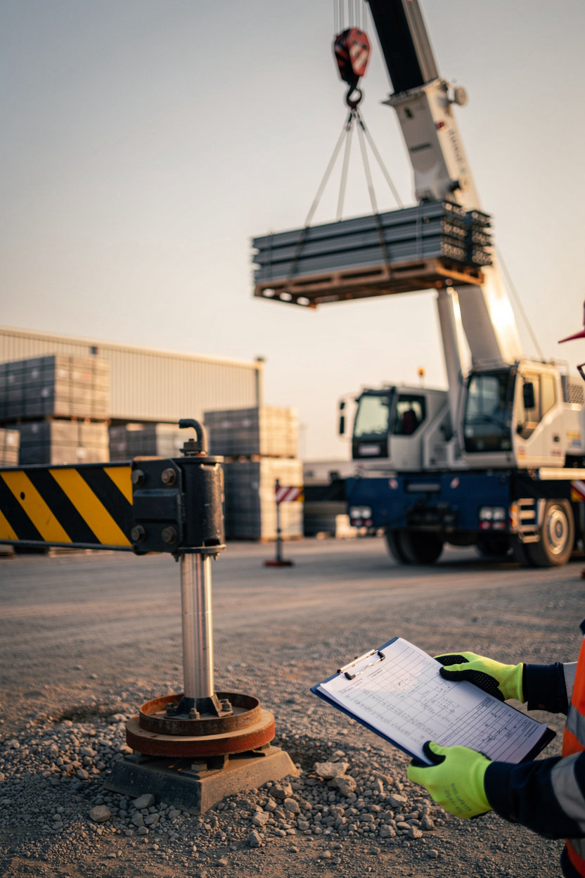 Saba Cranes - شركة سبأ لتأجير المعدات كرين للإيجار يرفع أحمالًا في موقع مشروع بالمملكة العربية السعودية